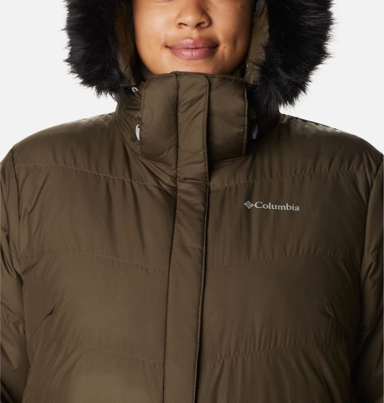 Women's Columbia Peak to Park Mid Insulated Jackets Olive | Plus Size CA-M0A68